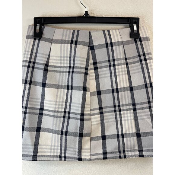 FOREVER21 Women's Plaid Side Slit Mini Skirts Size M, (2 Mini Skirts) - Picture 10 of 15